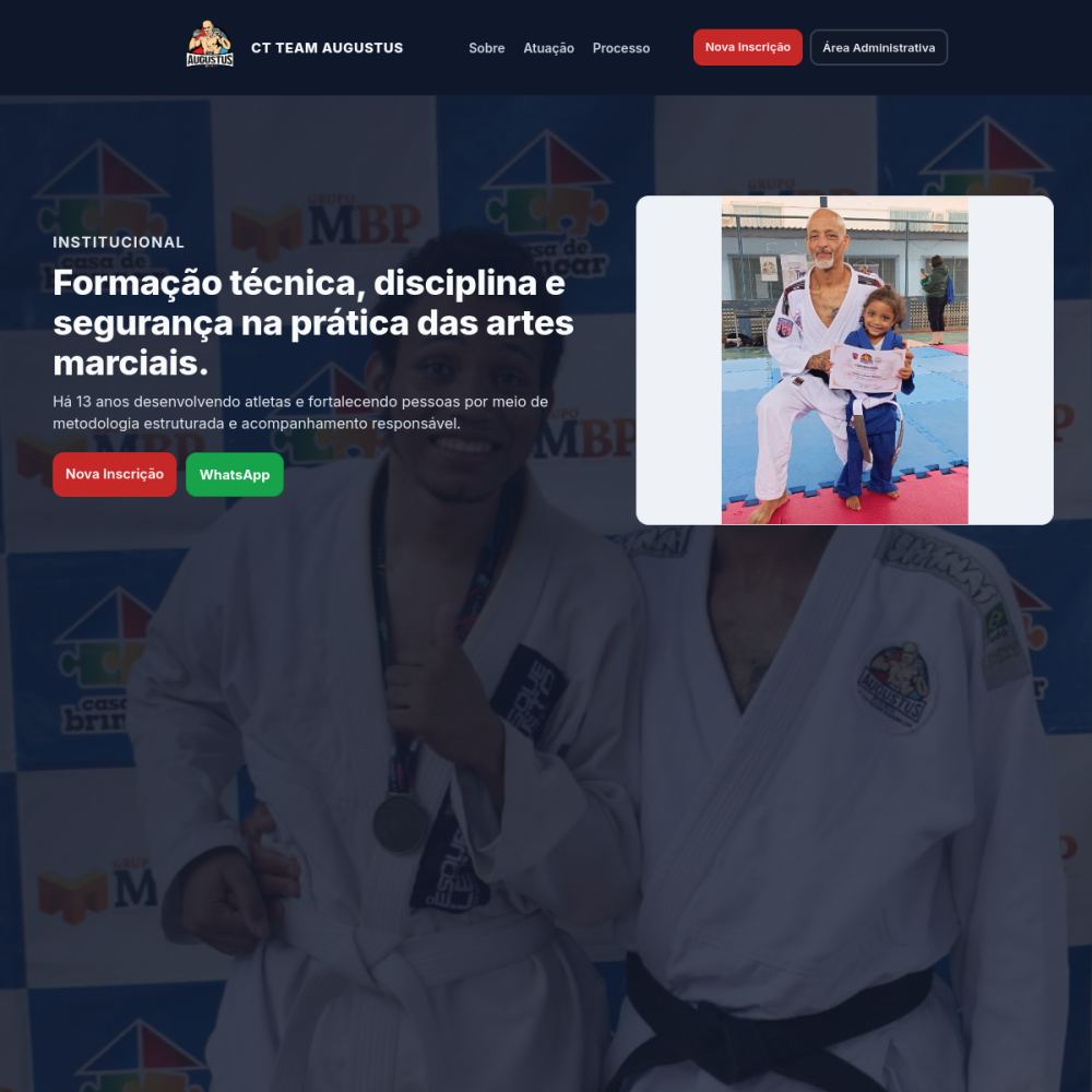 CT Team Augustus landing page
