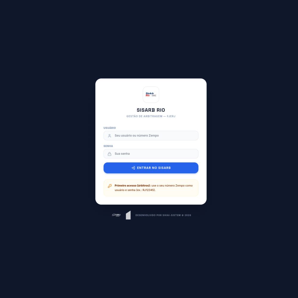 SISARB login screen